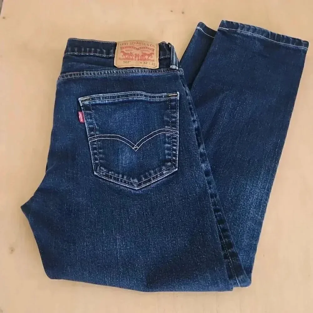 Levis 502 Regular tapered fit stretch men's size 32×32